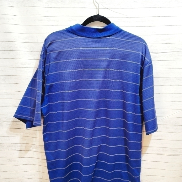 CHICAGO CUBS LOGO POLO, SZ LARGE, ROYAL BLUE, STRIPED - Picture 6 of 6